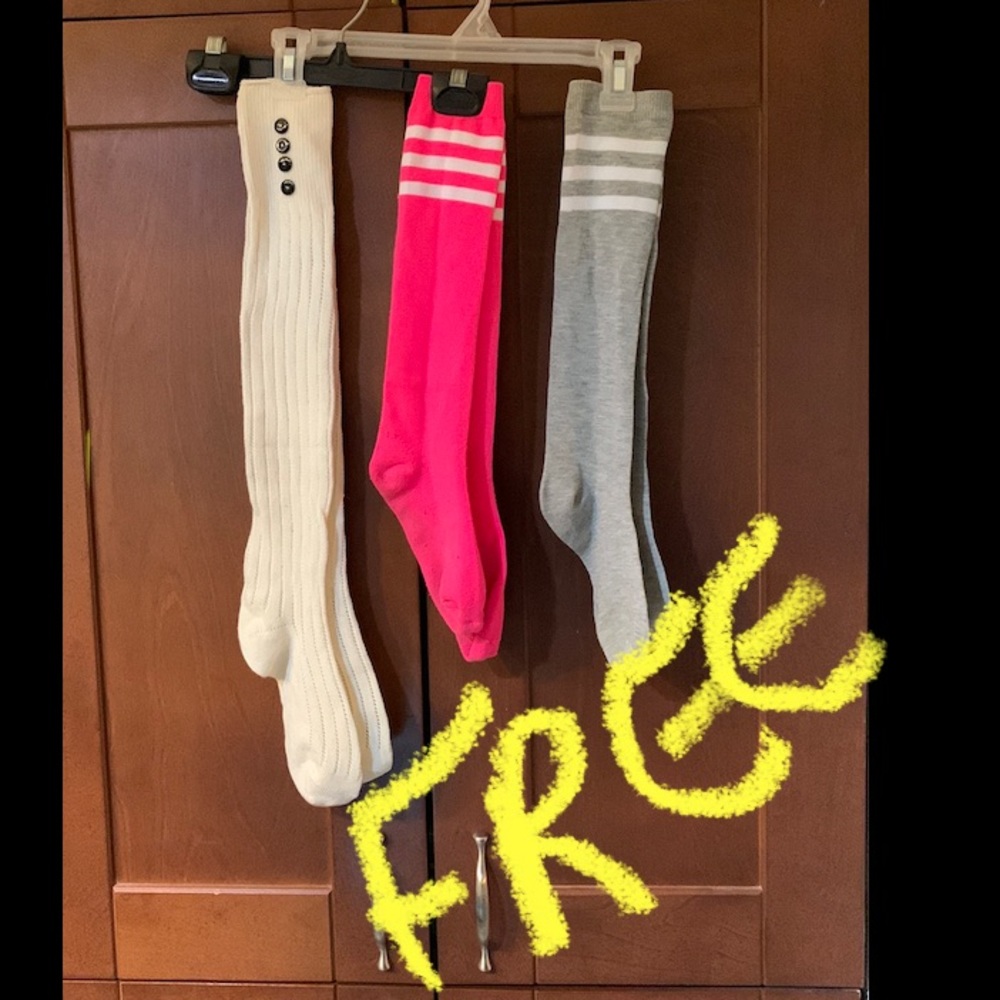 FREE W purchase - over the knee and knee high socks.